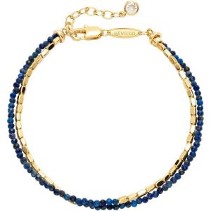 image:imageMEVECCO Bead Bracelet for Women Layered Stone Mixed Bracelets 18K Gold Plated Handmade Custom Beaded Charm Chain Bracelet Stack Jewelry GiftsHematite Lapis Lazuli Stone