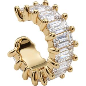 image:imageMEVECCO Ear Cuff Non Piercing for Women 18K Gold Plated Dainty Ear Cuff Earring Stacks Cartilage Clip On Wrap Huggie Minimalist Fake Piercings Open Hoops Jewelry Giftswhite