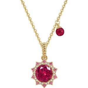image:imageMEVECCO Radiant Sun Necklace for Women 14K Gold Plated Cubic Zirconia Birthstone Jewelry Removable Pendant DesignRose Sun