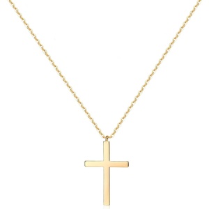 image:imageMEVECCO Dainty Gold Cross Necklace for Women  18K Gold Plated Delicate Minimalist Cubic Zircon Cross Necklaces Cute FaithCrucifix Jewelry GiftCross3