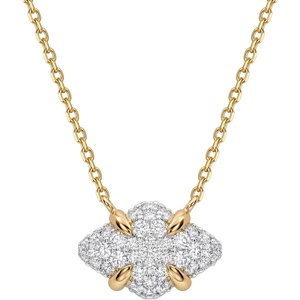 image:imageMEVECCO Dainty Gold Necklace For Women 18k Gold Plated Full CZ Pendant Necklace Handmade Necklace Jewelry Everyday WearDiamond