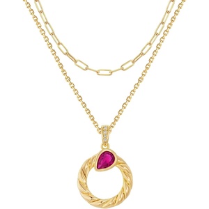image:imageMEVECCO Layered Circle Necklace Stack Handmade 18k Gold Plated Dainty Gold Layering Charm Choker Pendant Necklace Set for Women Personalized Jewelry GiftCircle SetD