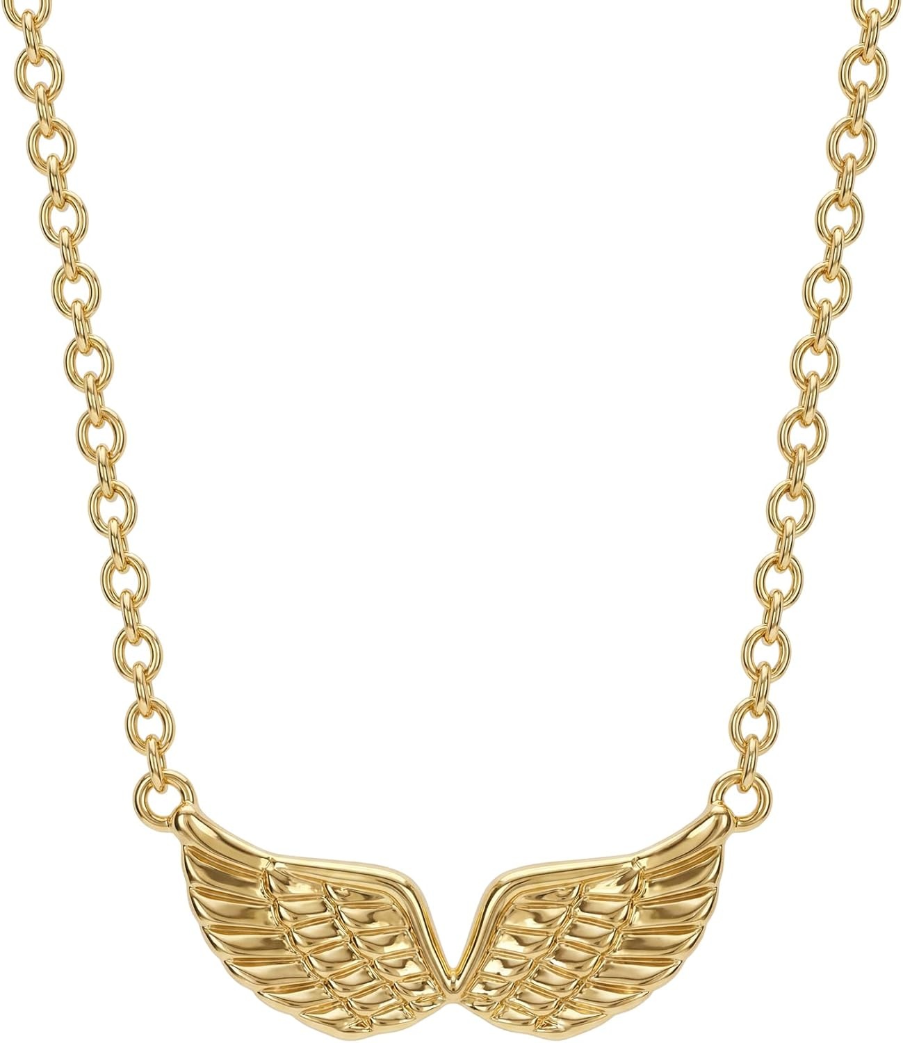 image:imageMEVECCO Gold Angel Wings Pendant Necklace 18K Gold Filled Dainty Minimalist for Women