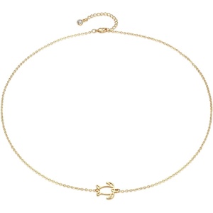 image:imageMEVECCO Gold Dainty Turtle Necklace for Women14K Gold Plated Cute Tiny Boho Sea Tortoise Pendant Necklace