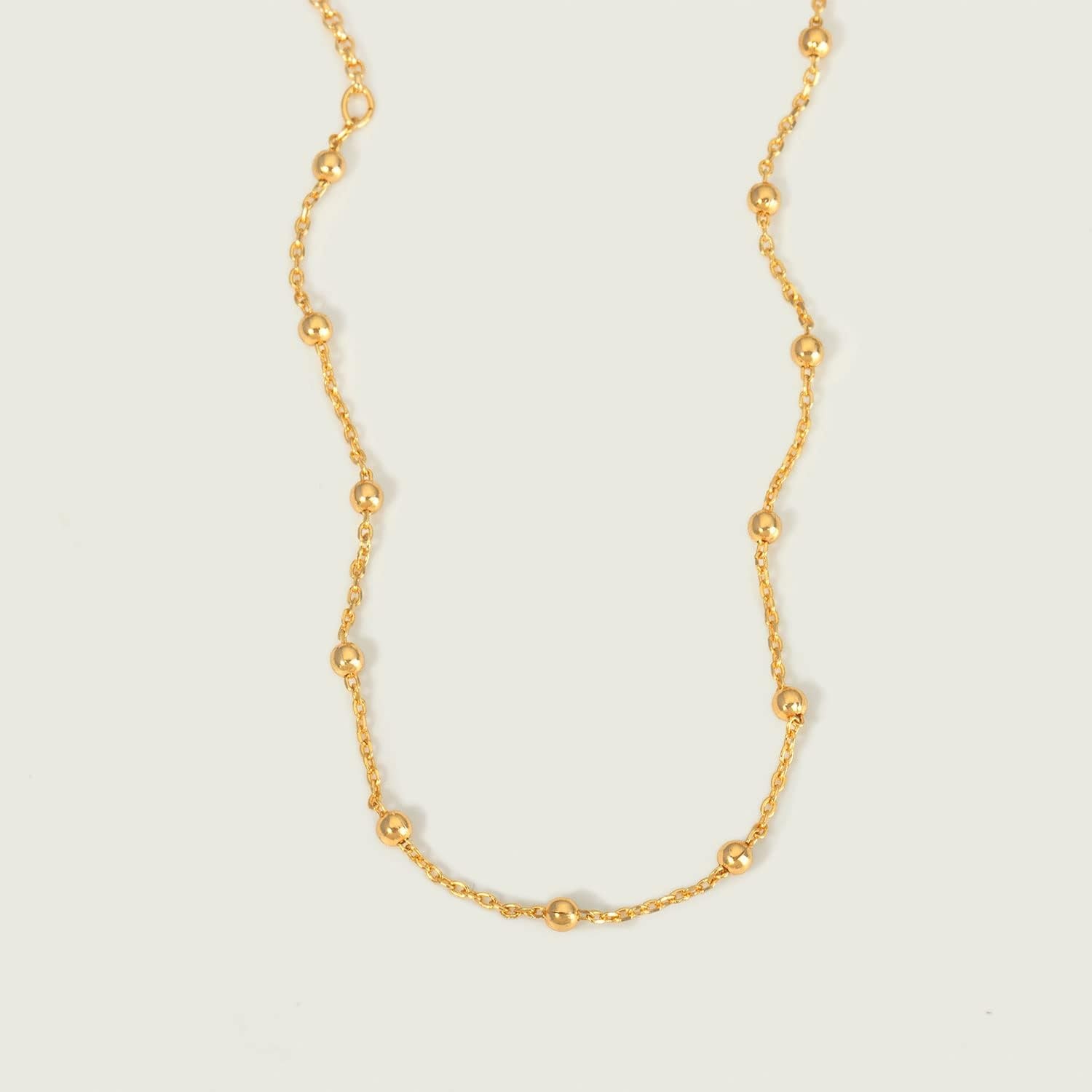 image:imageMEVECCO Anklet for Women Gold Chain 14K Gold Plated Dainty Boho Beach Summer Simple Foot Jewelry Ankle BraceletBall Big