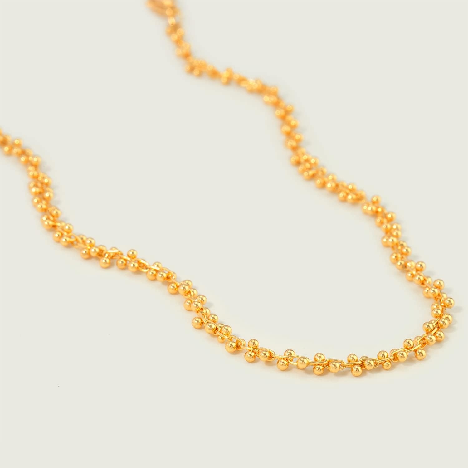 image:imageMEVECCO Anklet for Women Gold Chain 14K Gold Plated Dainty Boho Beach Summer Simple Foot Jewelry Ankle BraceletBall Cluster