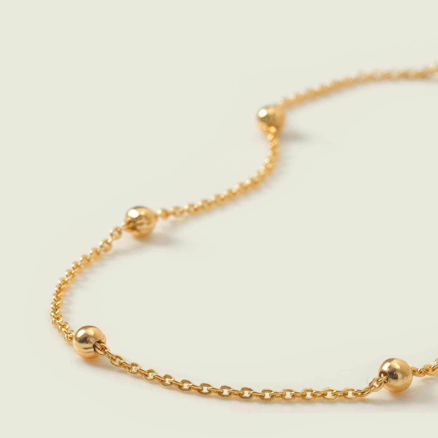 image:imageMEVECCO Anklet for Women Gold Chain 14K Gold Plated Dainty Boho Beach Summer Simple Foot Jewelry Ankle BraceletGold Ball