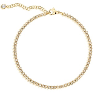image:imageMEVECCO Anklet for Women Gold Chain 14K Gold Plated Dainty Boho Beach Summer Simple Foot Jewelry Ankle BraceletCZ Horse eye