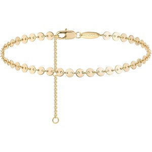 image:imageMEVECCO Anklet for Women Gold Chain 14K Gold Plated Dainty Boho Beach Summer Simple Foot Jewelry Ankle BraceletCoin