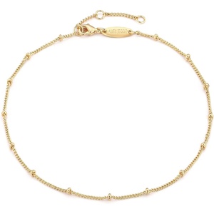 image:imageMEVECCO Anklet for Women Gold Chain 14K Gold Plated Dainty Boho Beach Summer Simple Foot Jewelry Ankle BraceletGold Bead