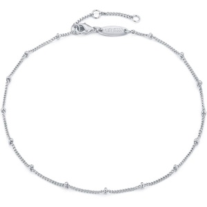 image:imageMEVECCO Anklet for Women Gold Chain 14K Gold Plated Dainty Boho Beach Summer Simple Foot Jewelry Ankle BraceletSilver Bead