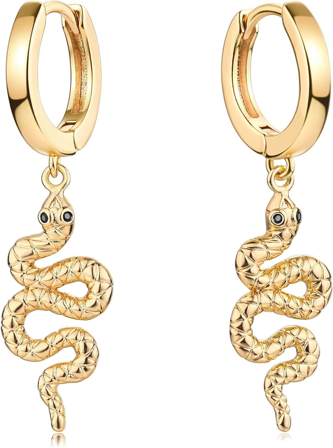 image:imageMEVECCO Dainty Gold Snake Earrings for Women 18K Gold Plated Dainty Snake Huggie Hoop Earrings Small Tiny Minimalist Snake Hoop Huggie Earrings Snake JewelrySnake Dangle