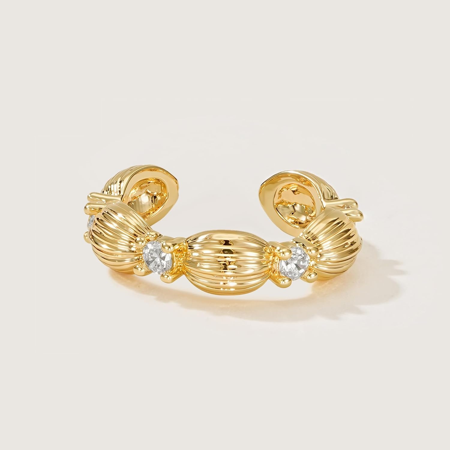 image:imageMEVECCO Ear Cuff Non Piercing 18K Gold Plated Ear Cuff Earring Sets Clip on Cartilage Turquoise Red Ruby CZ Heart Flower Fake Hoop Earrings Stack Women Giftscute cuff