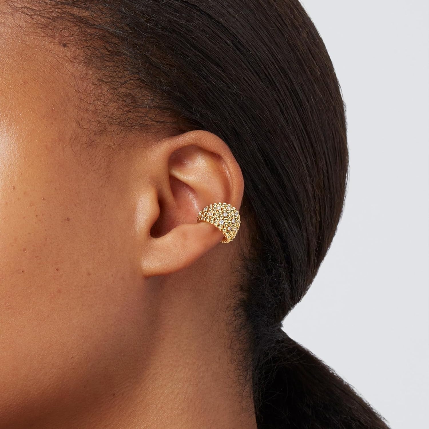 image:imageMEVECCO Ear Cuffs Non Piercing For Women 18K Gold Plated Turquiose Pearl Zircons Ear Cuff Earring Clip on Cartilage Fake Hoop Earrings Stack Jewelry GiftsCZ