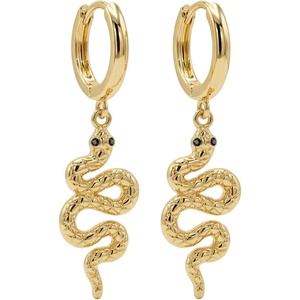 image:imageMEVECCO Dainty Gold Snake Earrings for Women 18K Gold Plated Dainty Snake Huggie Hoop Earrings Small Tiny Minimalist Snake Hoop Huggie Earrings Snake JewelrySnake Dangle