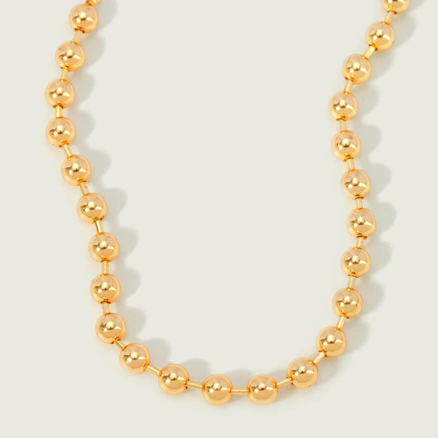 image:imageMEVECCO Gold Beaded Bracelets14K Gold Plated Handmade Cute Satellite Round Beads Dainty Chain Bracelet for Women 4mm