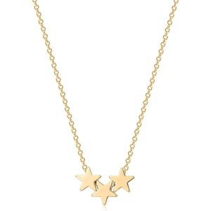 image:imageMEVECCO Lucky Star Pendant Necklaces18k Gold Plated Three Stars Handmade Generations Necklace for Grandma 3 Circles Necklace Mom Granddaughter Mothers Day Jewelry Birthday GiftStars