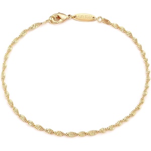 image:imageMEVECCO Gold Rope Chain Bracelets14K Gold Plated Handmade Cute Thin Dainty Bracelet for Women